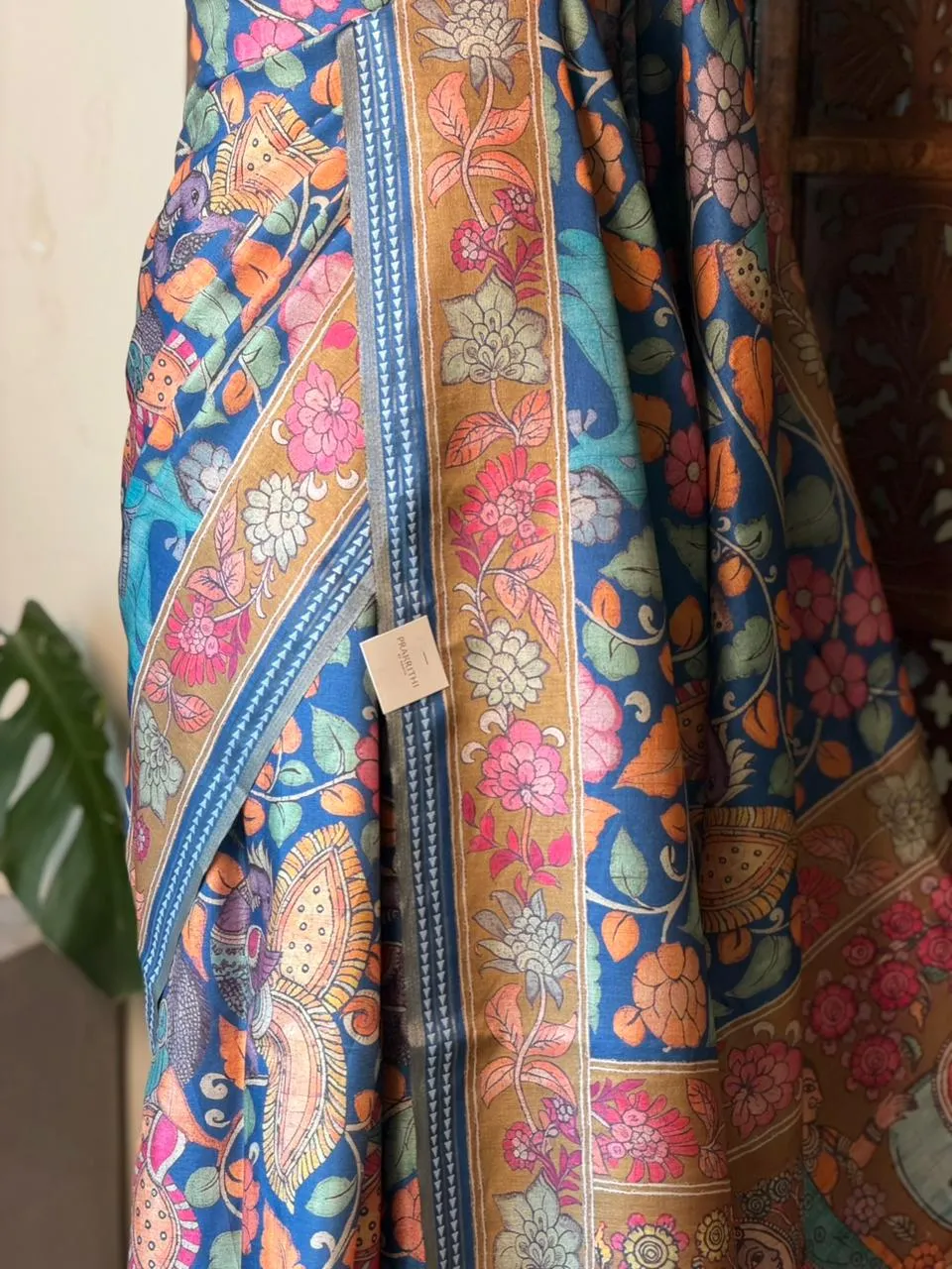 Blue Soft silk saree - Image 3