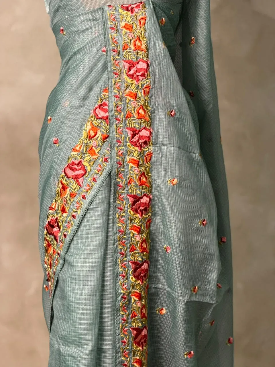 Blue Soft kotta saree - Image 3