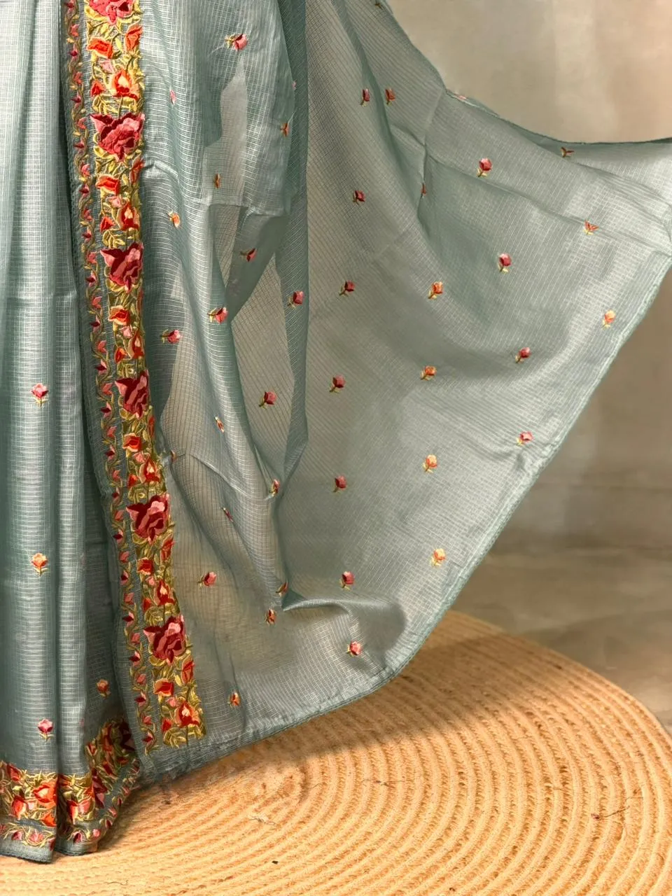 Blue Soft kotta saree - Image 4